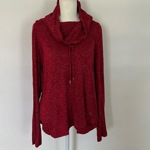 Super soft long sleeve maroon CK top